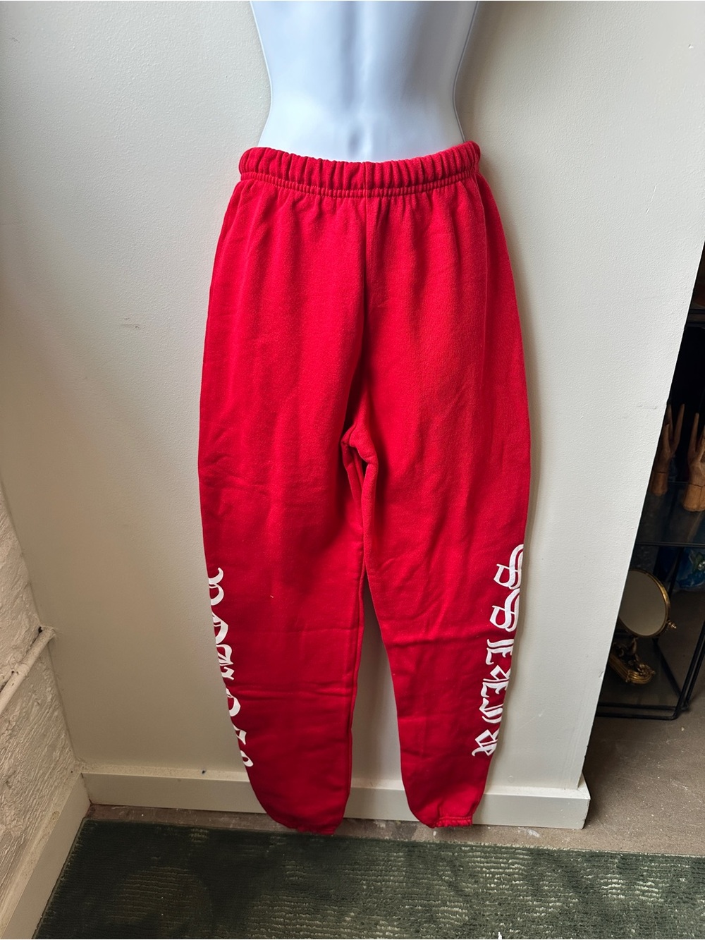 Y2K Young&Reckless Low Rise Red Graffiti Sweatpants Loungewear Streetwear Jogger